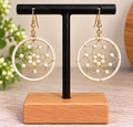 Boucles d’oreilles attrape-rêves écrues et dorées – Style bohème