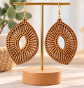 Boucles d’oreilles en bois ajouré – Style bohème