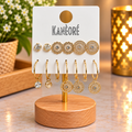 ✨ Parure de boucles d’oreilles dorées – 6 paires fantaisie