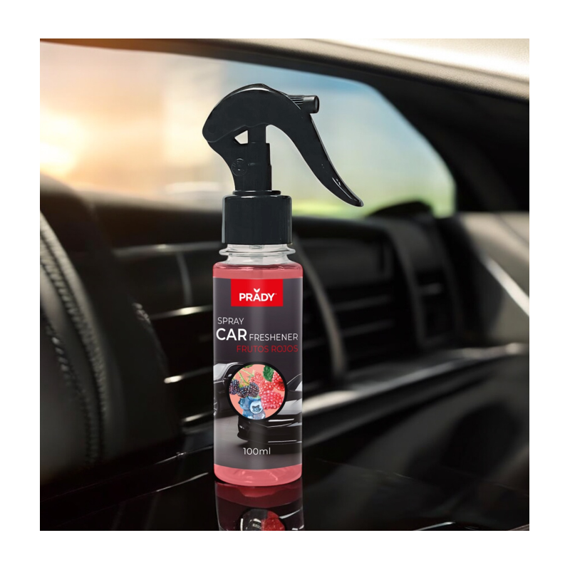 Spray D'Ambiance Parfumé Voiture Fruits Rouge 100ml Prady